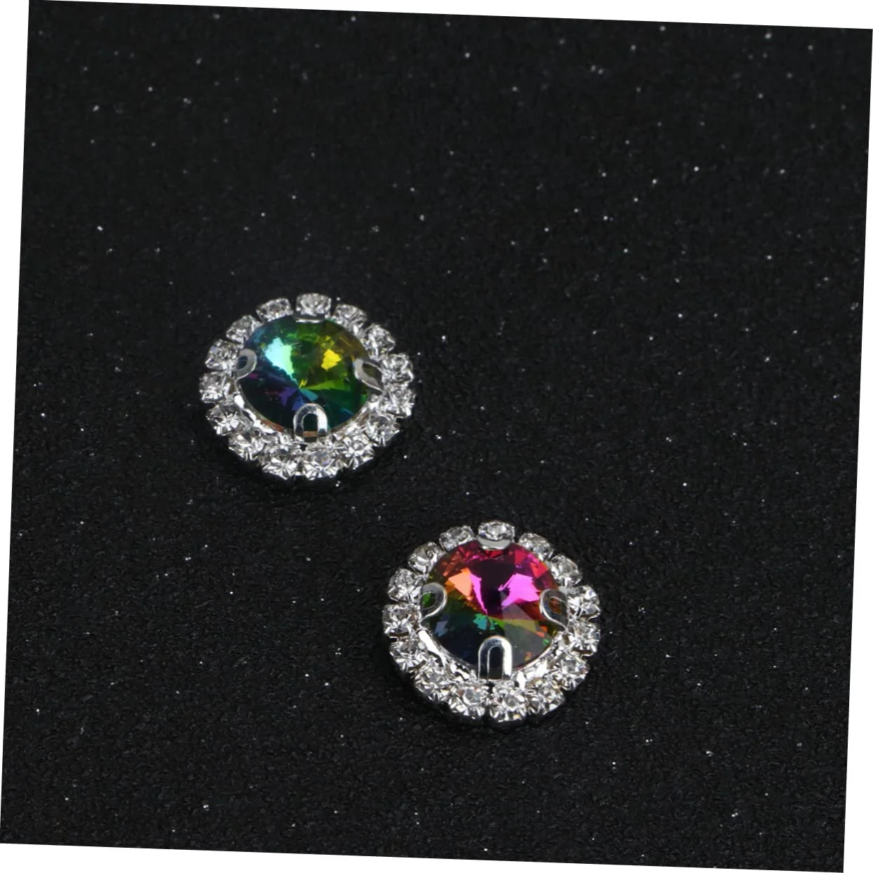 Стрази STOBOK 40 шт. Різнокольорові кристали з пласким дном для весільних та святкових прикрас, блискучі акценти для рукоділля, райдужні, фото №4