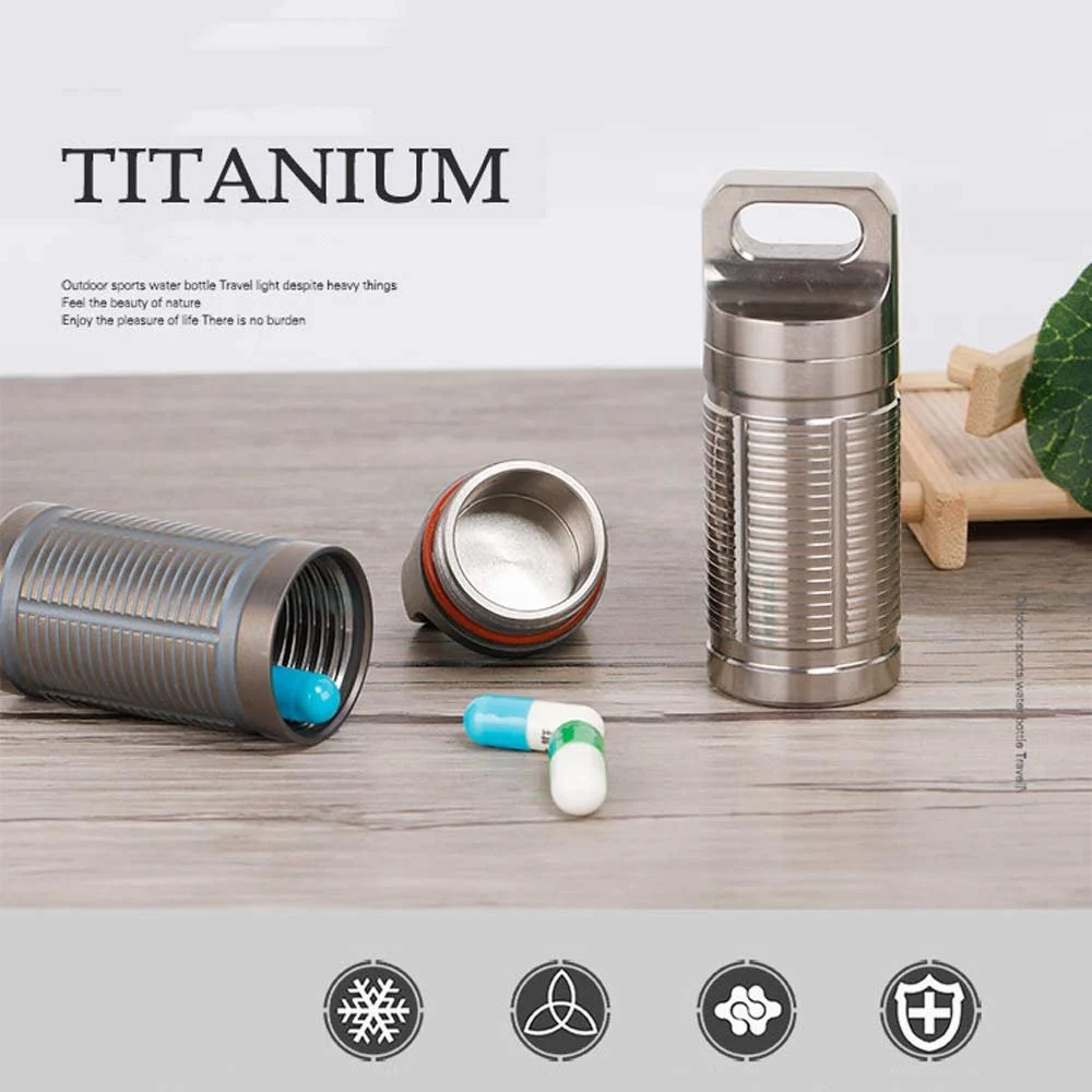 Брелок EDC WING Органайзер для таблеток Титан Водонепроникна, фото №7