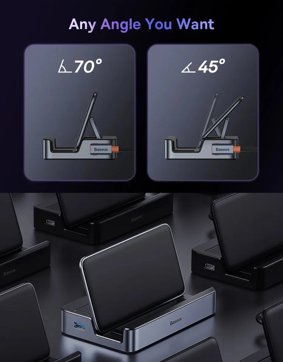 Док-станція Baseus 6в1 GamerX 100W для Steam Deck, ROG Ally, Nintendo, X Legion, фото №9