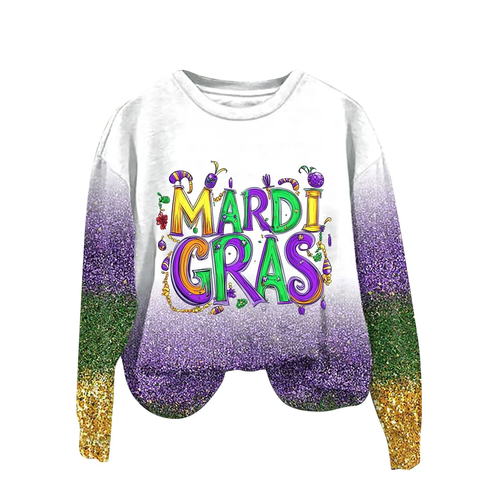 Женская флисовая куртка tsaChick Карнавальный свитшот с принтом, кофта с длинными рукавами без капюшона, вязаный женский джемпер, длинная женская толстовка Y2K, фото №4