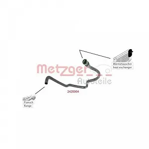 Шланг радіатора METZGER 2420064 для FORD, для автомобілів з кондиціонером synthetic.ua - Фото 1