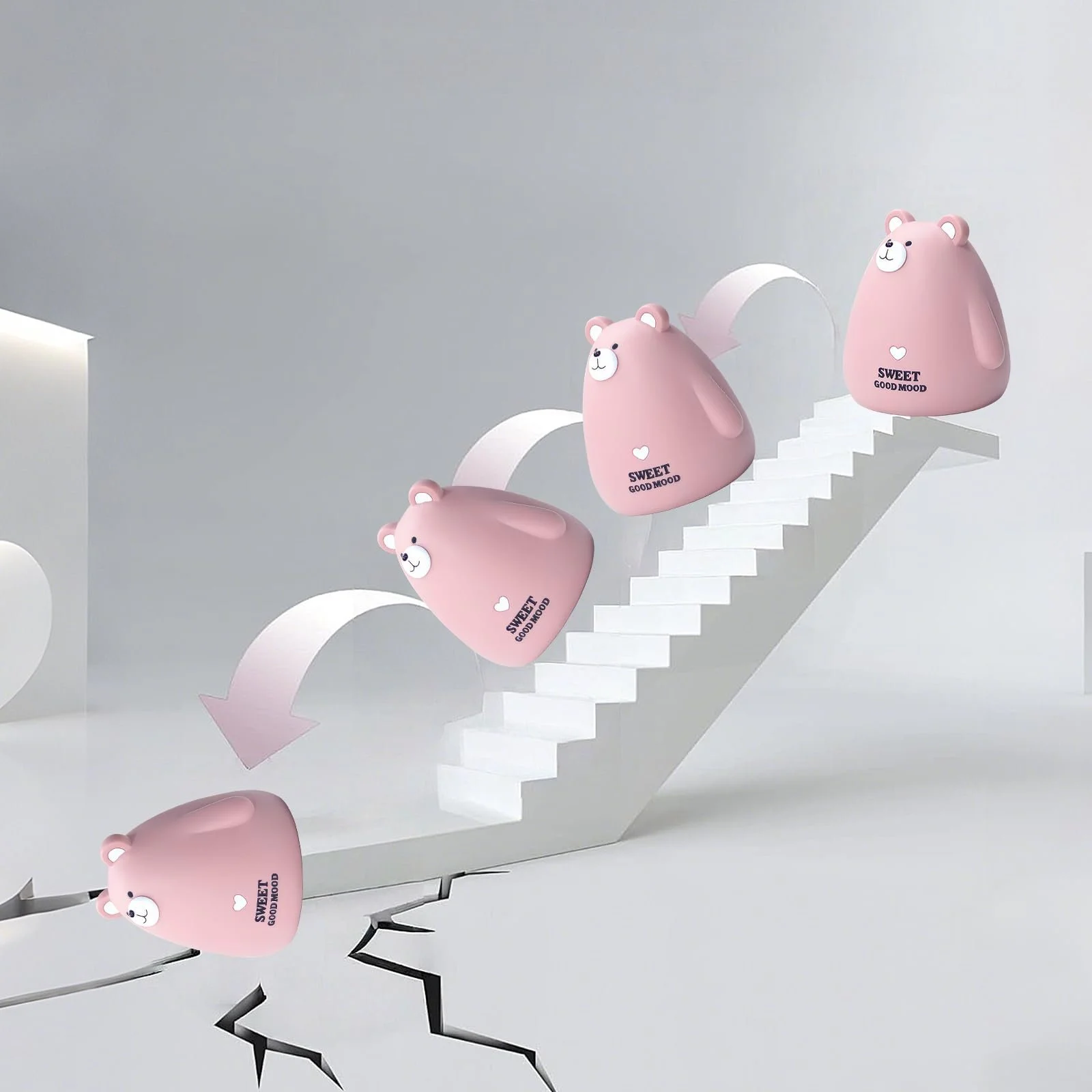 Скарбничка Bear Кумедна Велика місткість Рожева, фото №4