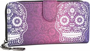 Кошелек styleBREAKER Женский 02040150 Sugar Skull Фиолетово-белый - Фото 1