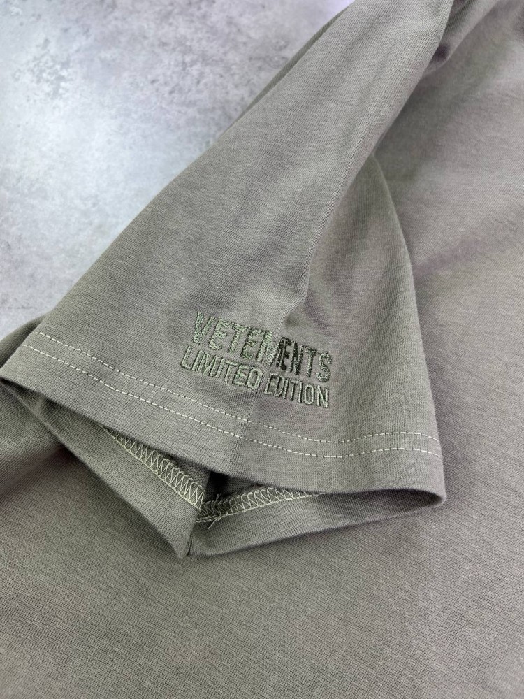 Футболка хаки Vetements Property f652, фото №5