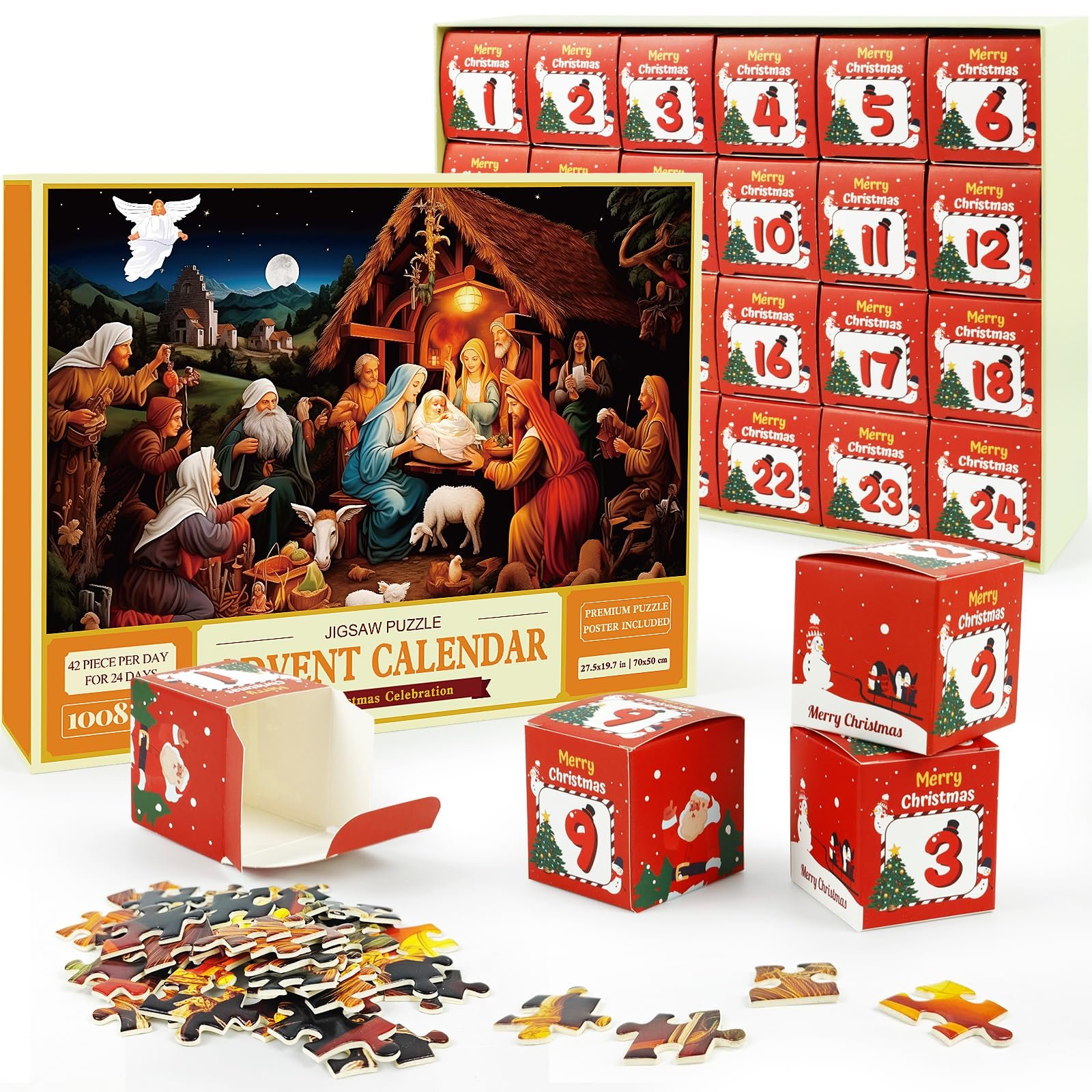 Адвент-календар 2025 Christmas Calendar Пазл 1008 елементів 70 x 50 см, фото №8