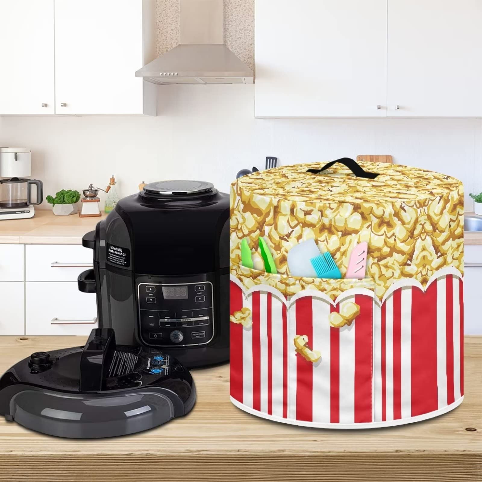 Чехол ZIATUBLES Popcorn Printing Slow Cooker Compatible Pot 8qt, фото №3