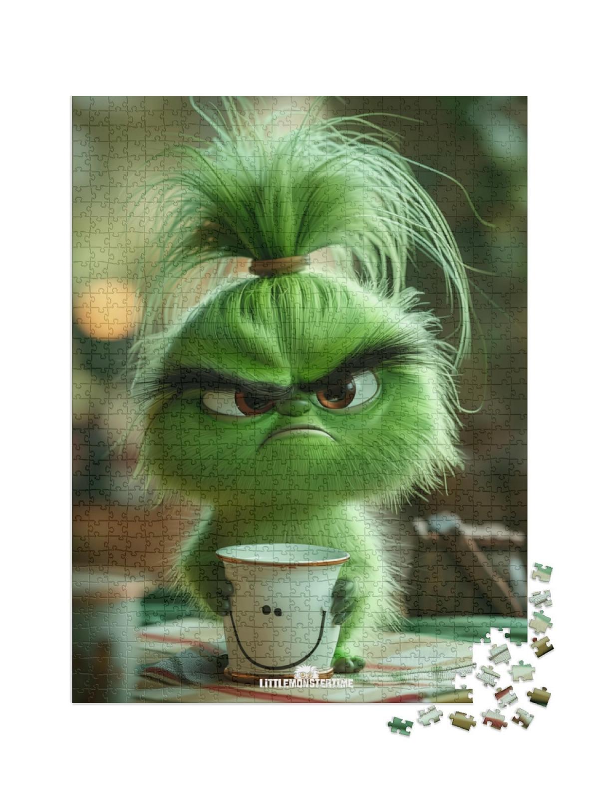 Пазл puzzleYOU Illustrations, Art & Fantasy LITTLEMONSTERTIME: Grumpkin XXL 1000 элементов 90 x 67 см, фото №2