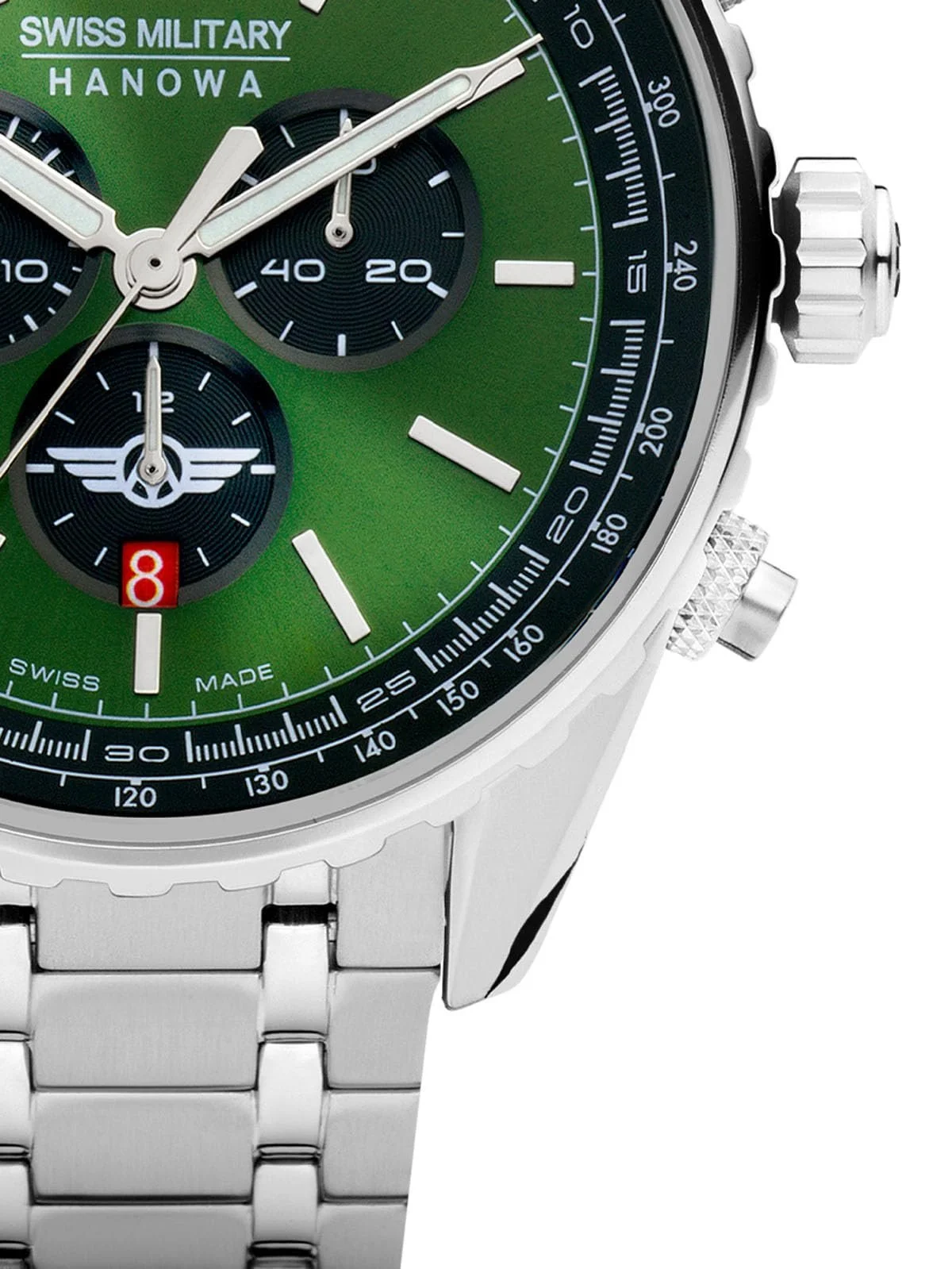 Кварцевые часы Swiss Military Hanowa Мужские 44 серебряный, размер блока, Браслет, фото №2