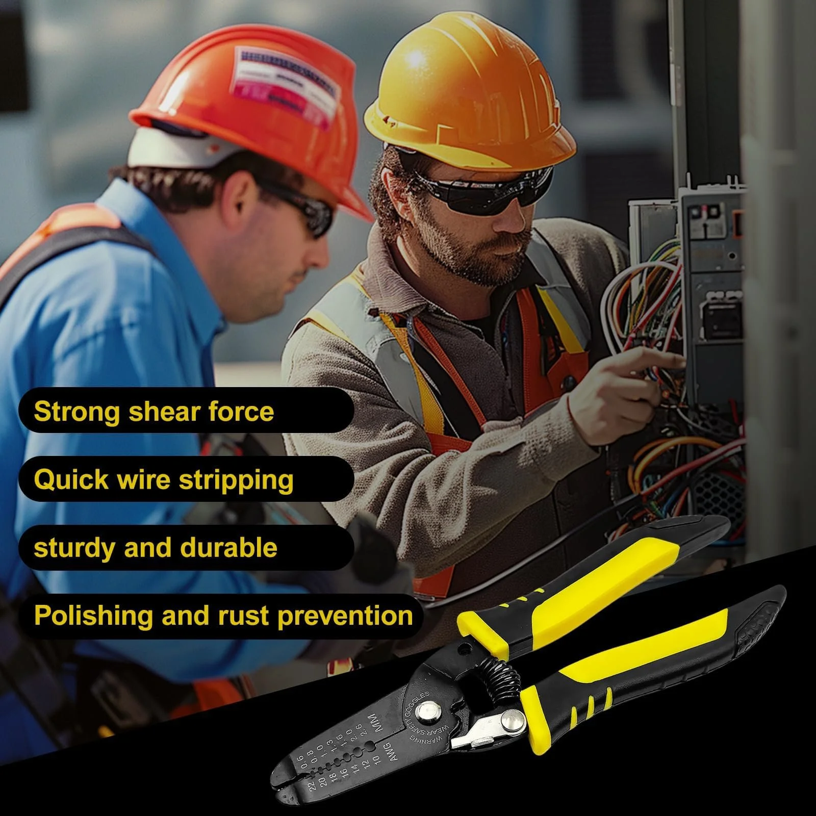 Стриппер 10-22AWG 7" с замком безопасности, фото №7