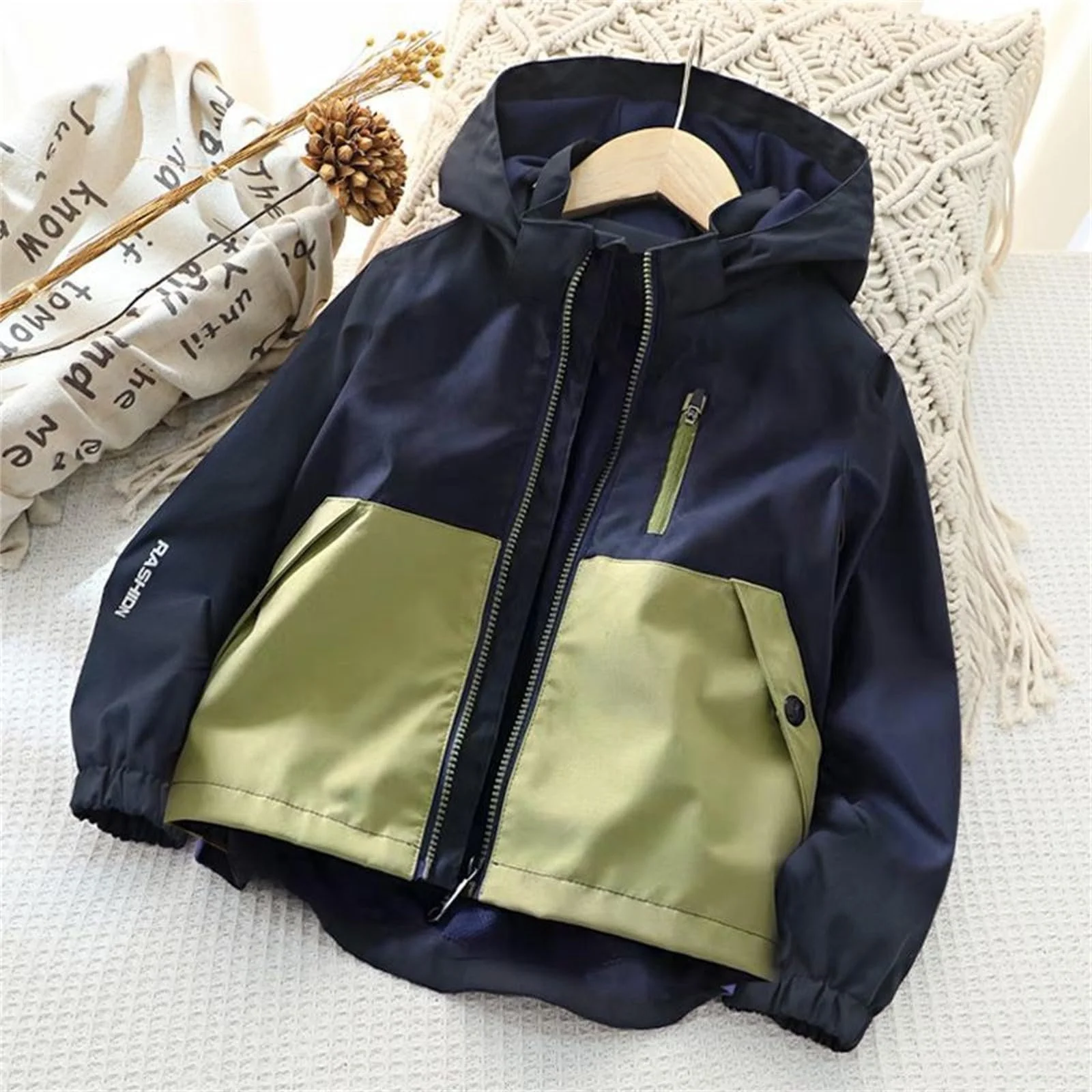 Куртка з капюшоном Mjjsk для хлопчиків, повсякденна, м’яка, вітрозахисна, фото №2