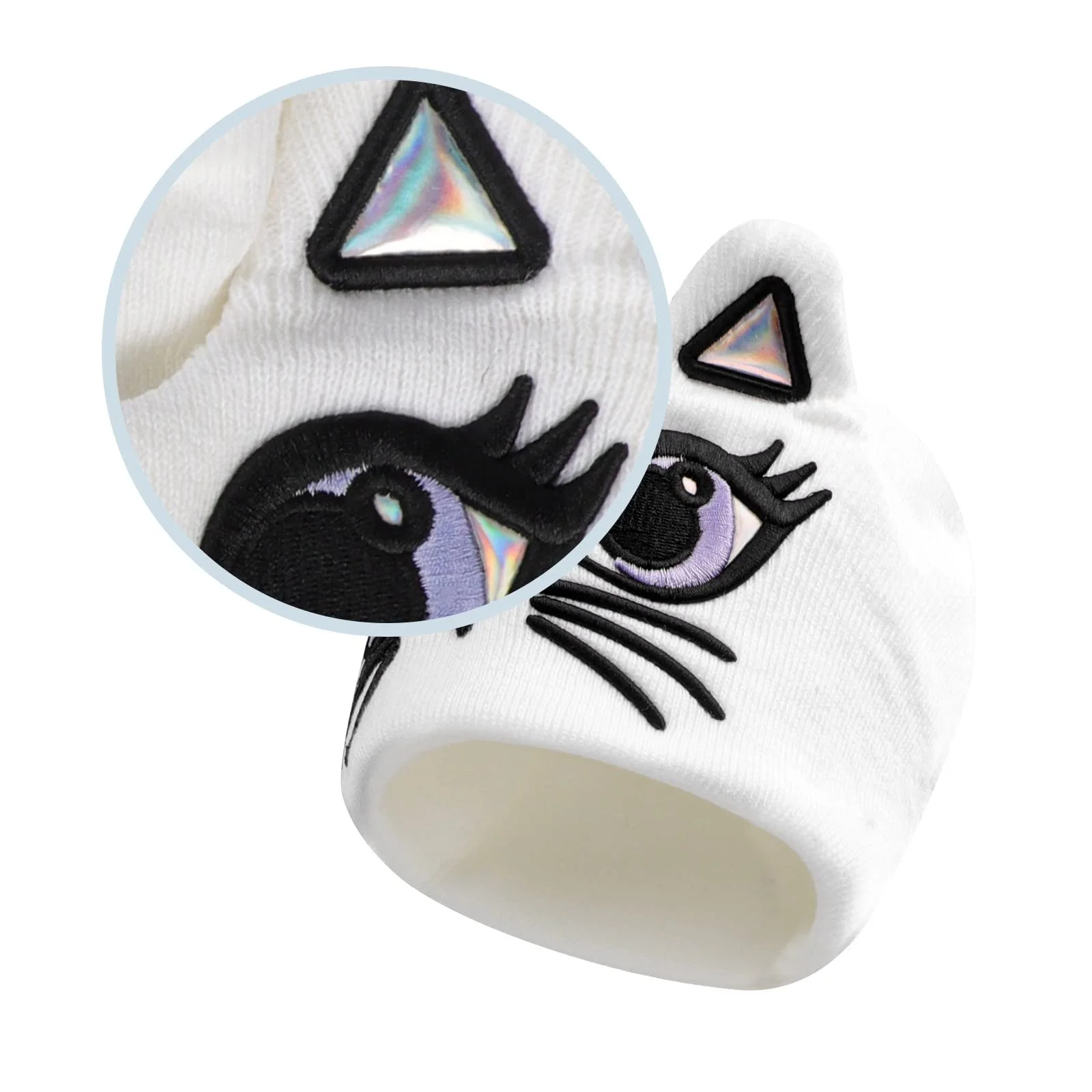 Милая теплая вязаная шапка с кошачьими ушками Зимняя, фото №6 Милая теплая вязаная шапка с кошачьими ушками Зимняя, фото №6