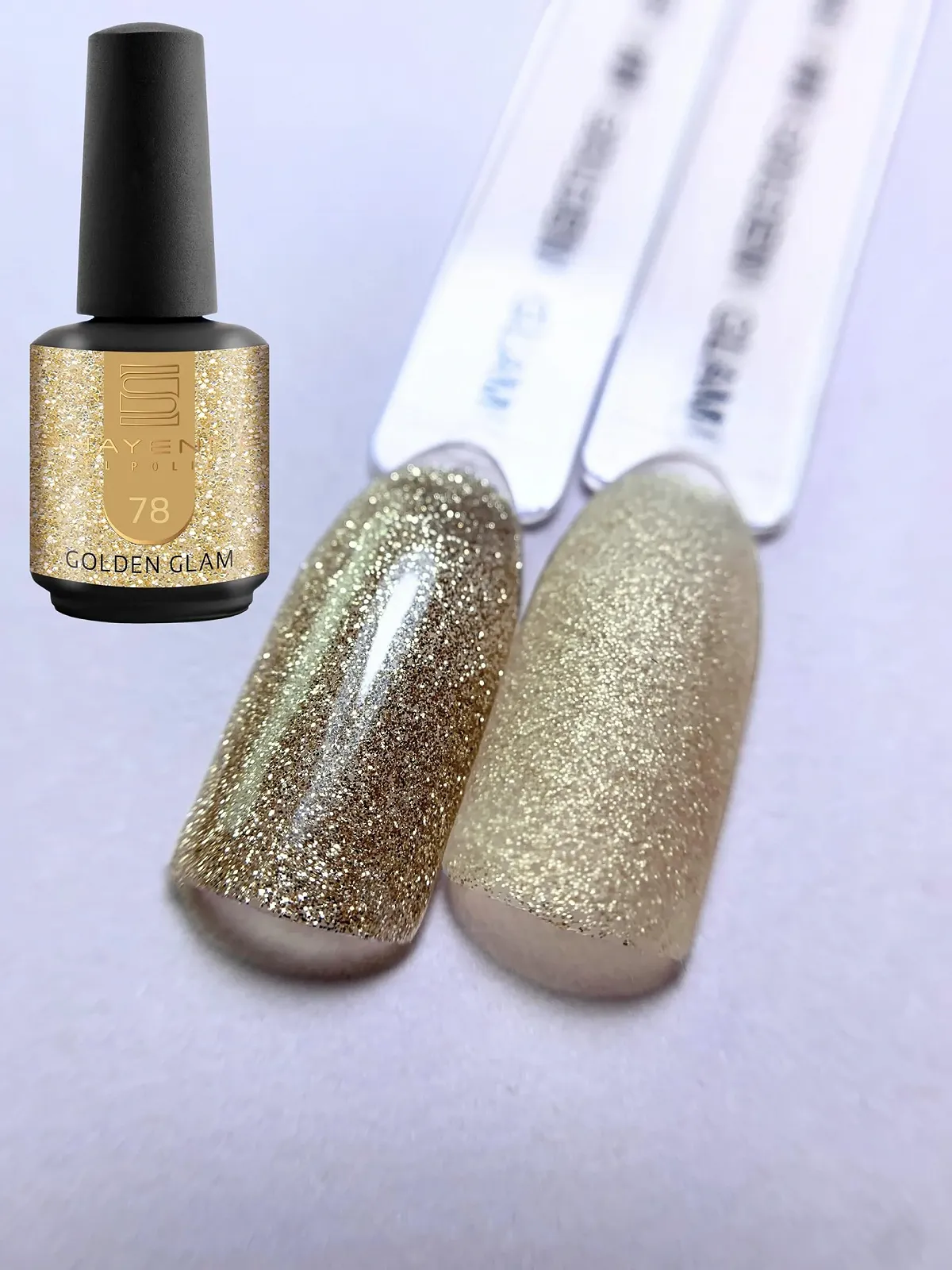 Гель-лак Shayenne Golden Glam 78 Золотой 15 мл, фото №1 Гель-лак Shayenne Golden Glam 78 Золотой 15 мл, фото №1
