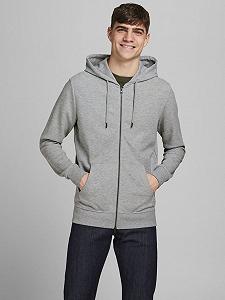 Свитшот Jack&Jones JJEBASIC SWEAT ZIP HOOD NOOS 12181901 Серый, XXL - Фото 1
