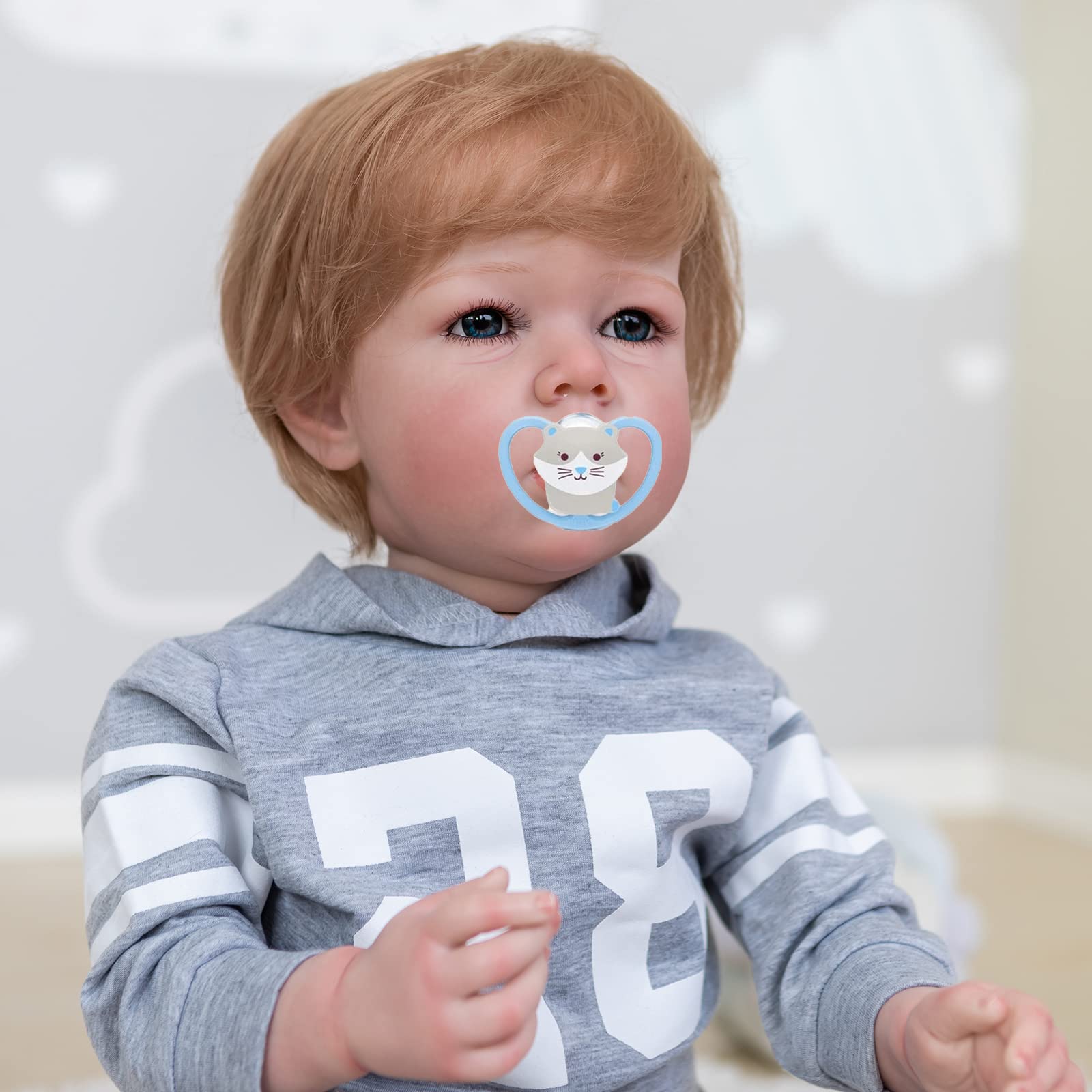 Кукла MineeQu Giant Lifelike Reborn Baby 28 Inch Мягкое утяжеленное тело Реалистичные новорожденные мальчики, фото №3