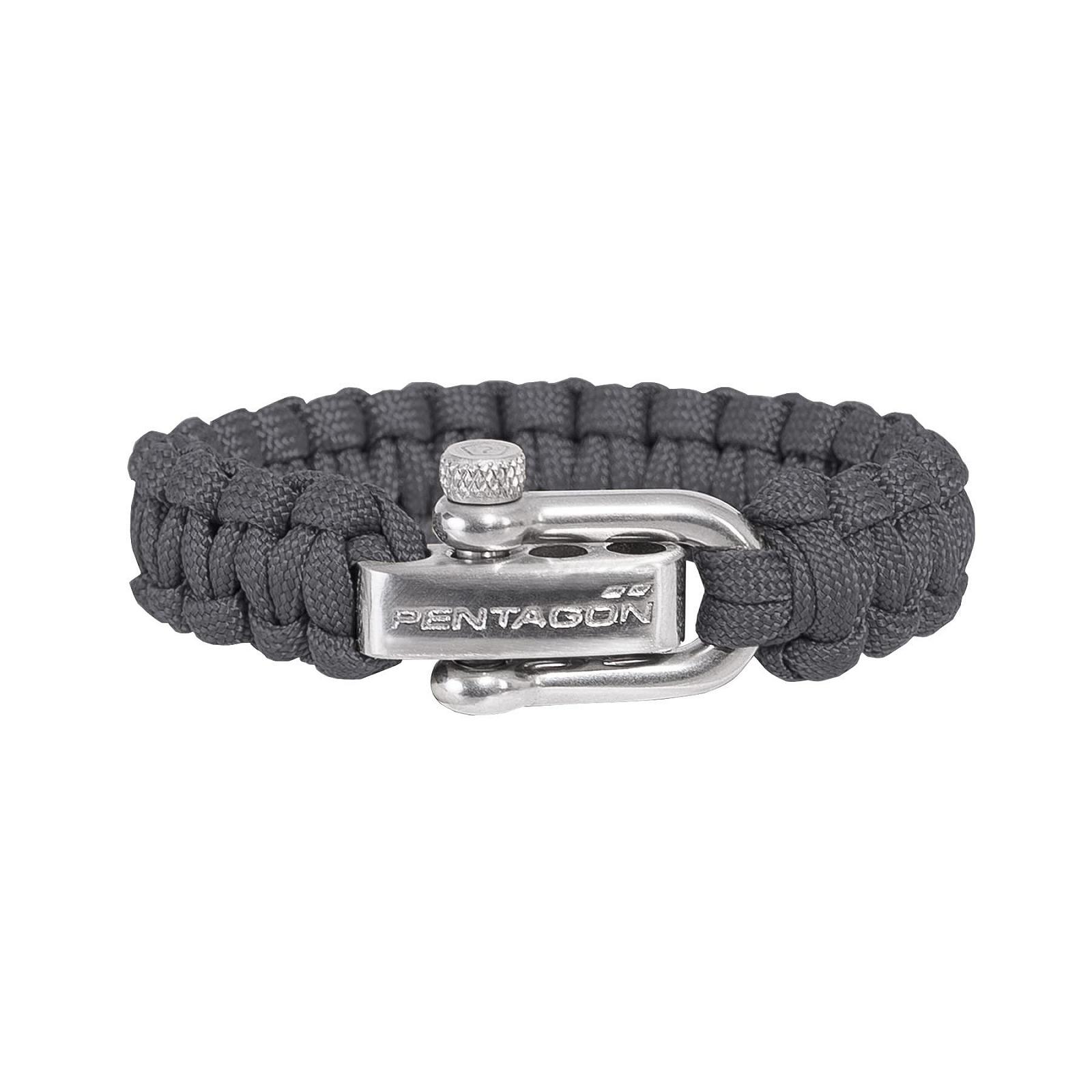 Браслет для виживання Pentagon Wolf Grey, сірий вовк, фото №1