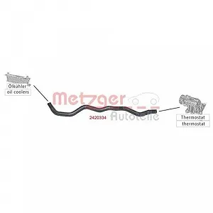 Шланг радіатора METZGER 2420334 для CITROËN FIAT PEUGEOT верхній правий synthetic.ua - Фото 1