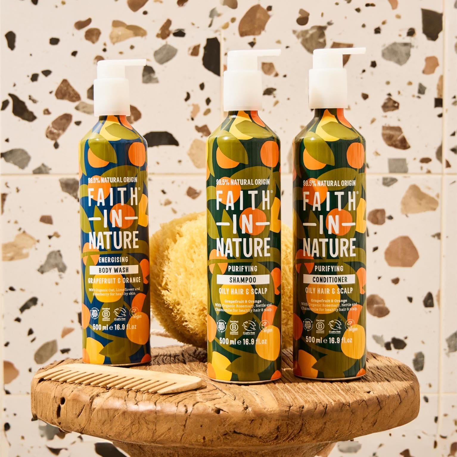 Гель для душу Faith In Nature Natural Grapefruit and Orange Енергізуючий 500 мл, фото №8