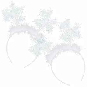 Набір Різдвяних обручів з сніжинками (2 шт) - Фото 1