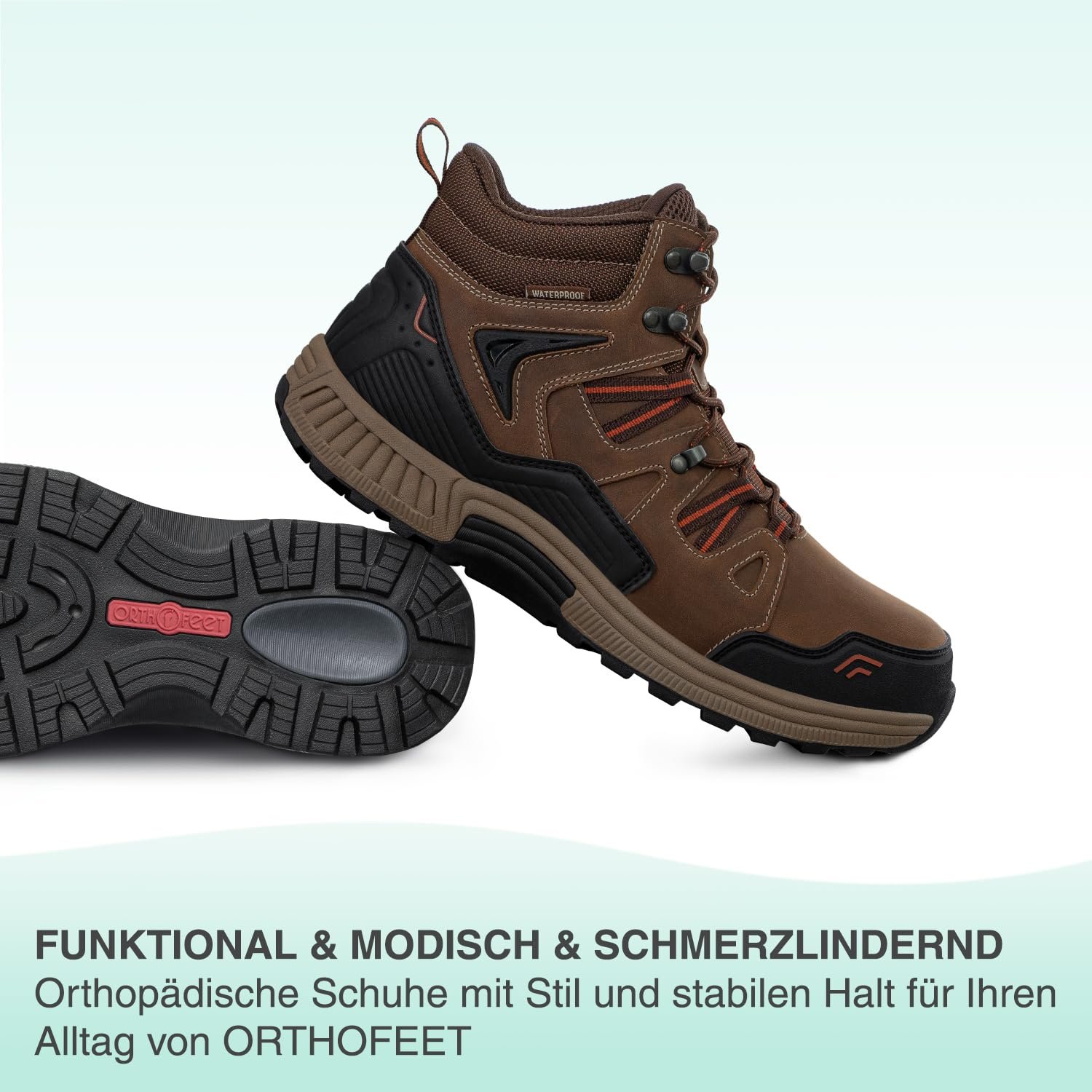 Мужские Ботинки Orthofeet Ridgewood Кожа, фото №6