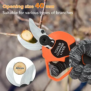 Електричний секатор 40мм з 2 акумуляторами 21V/2000mAh synthetic.ua - Фото 1