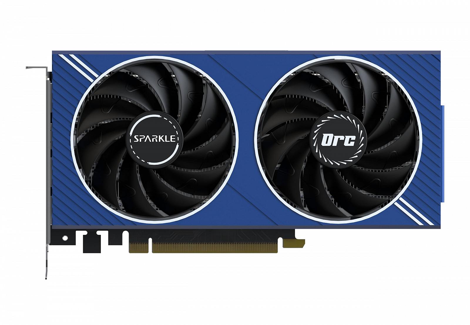 Видеокарта SPARKLE Intel Arc A750 ORC OC Edition DDR6 HDMI 2200MHz 8GB Dual Fan - синяя, фото №2 Видеокарта SPARKLE Intel Arc A750 ORC OC Edition DDR6 HDMI 2200MHz 8GB Dual Fan - синяя, фото №2