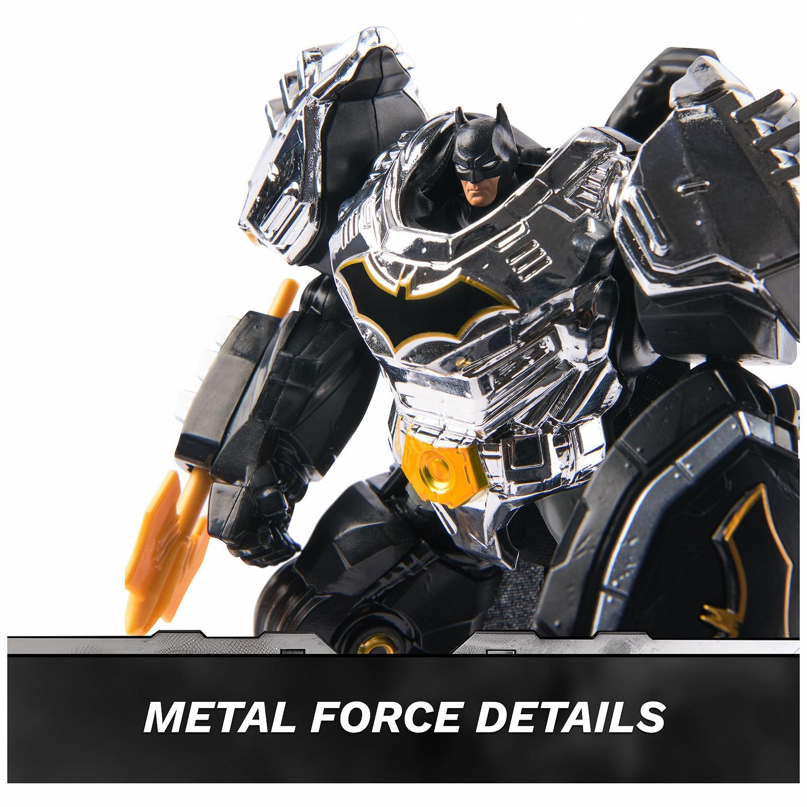 Фигурка Бэтмен DC Comics Metal Force, 15 см с мини-фигуркой 10 см, со встроенным бластером и бронекостюмом, фото №4