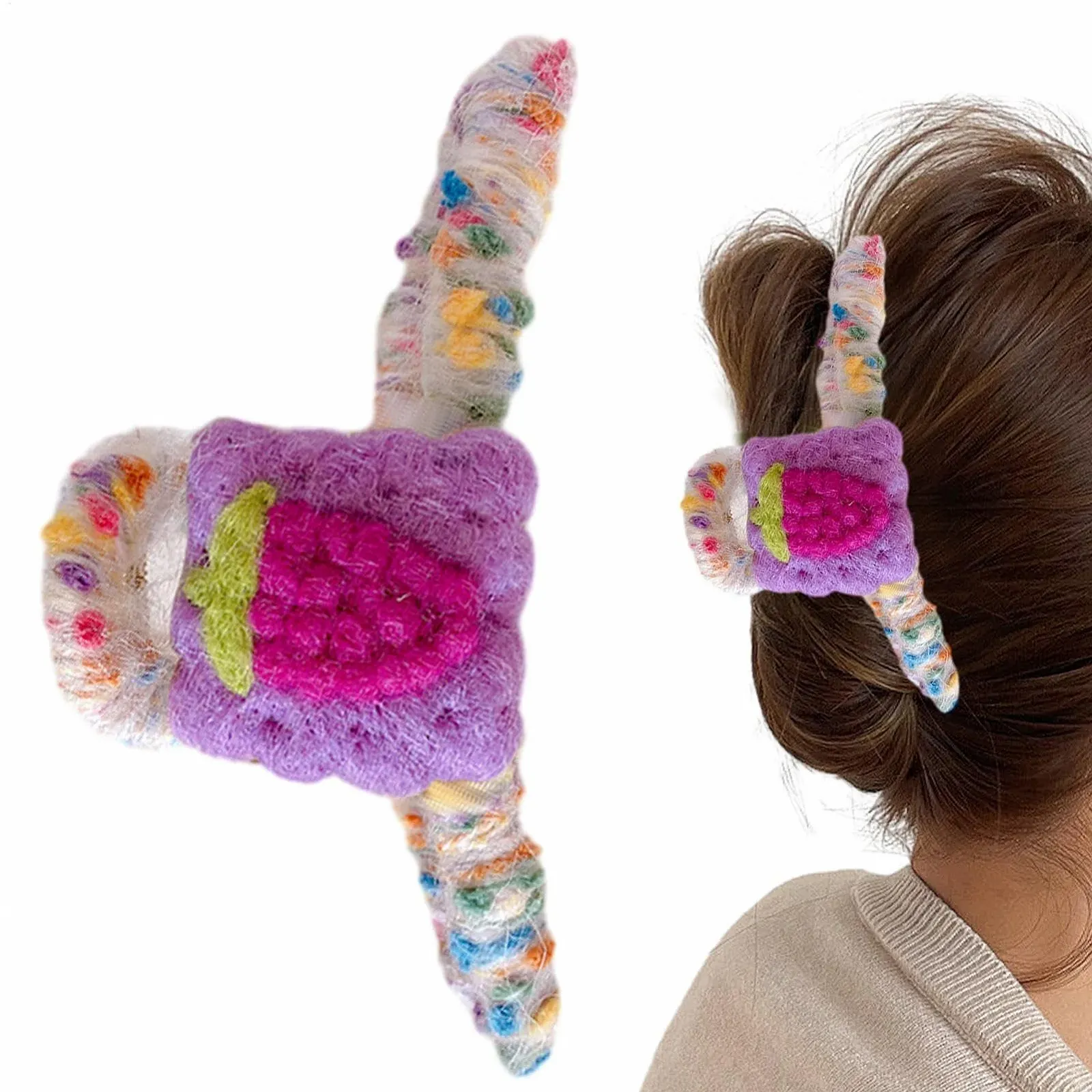 Заколки для волос Мягкие когти для волос Креативные заколки-акулы для размытых волос Большие нескользящие заколки для волос Модный многоразовый головной убор, фото №8