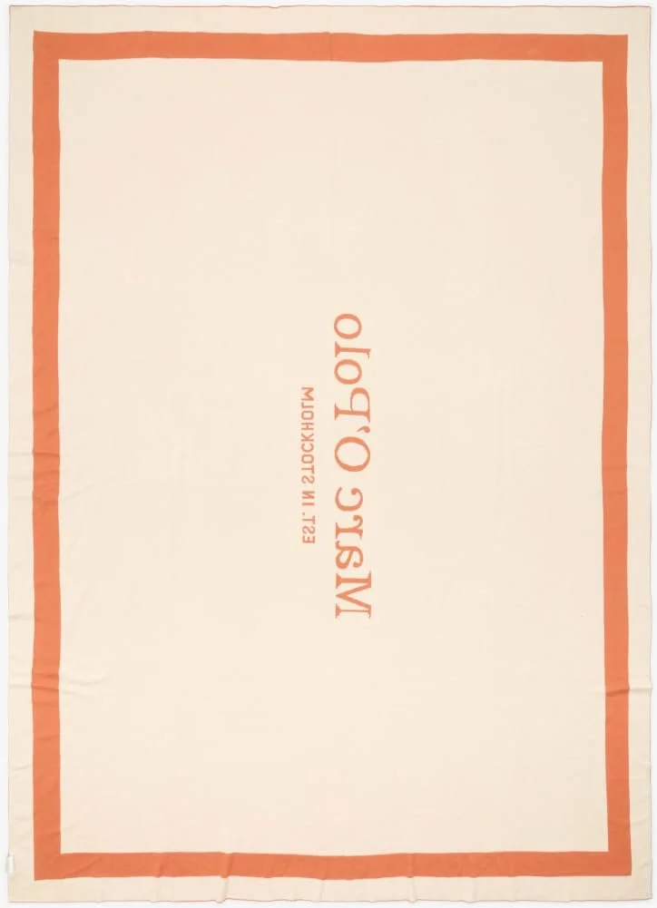 Плед Marc O'Polo Statement Плед Цвет Dark Coral Размер 150 x 200 см Текстовый Реверсивный Дизайн Логотип, фото №2