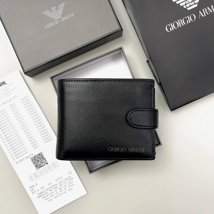 Мужской подарочный набор кожаный ремень и кошелек Armani оригинальный из натуральной кожи Армани, фото №5