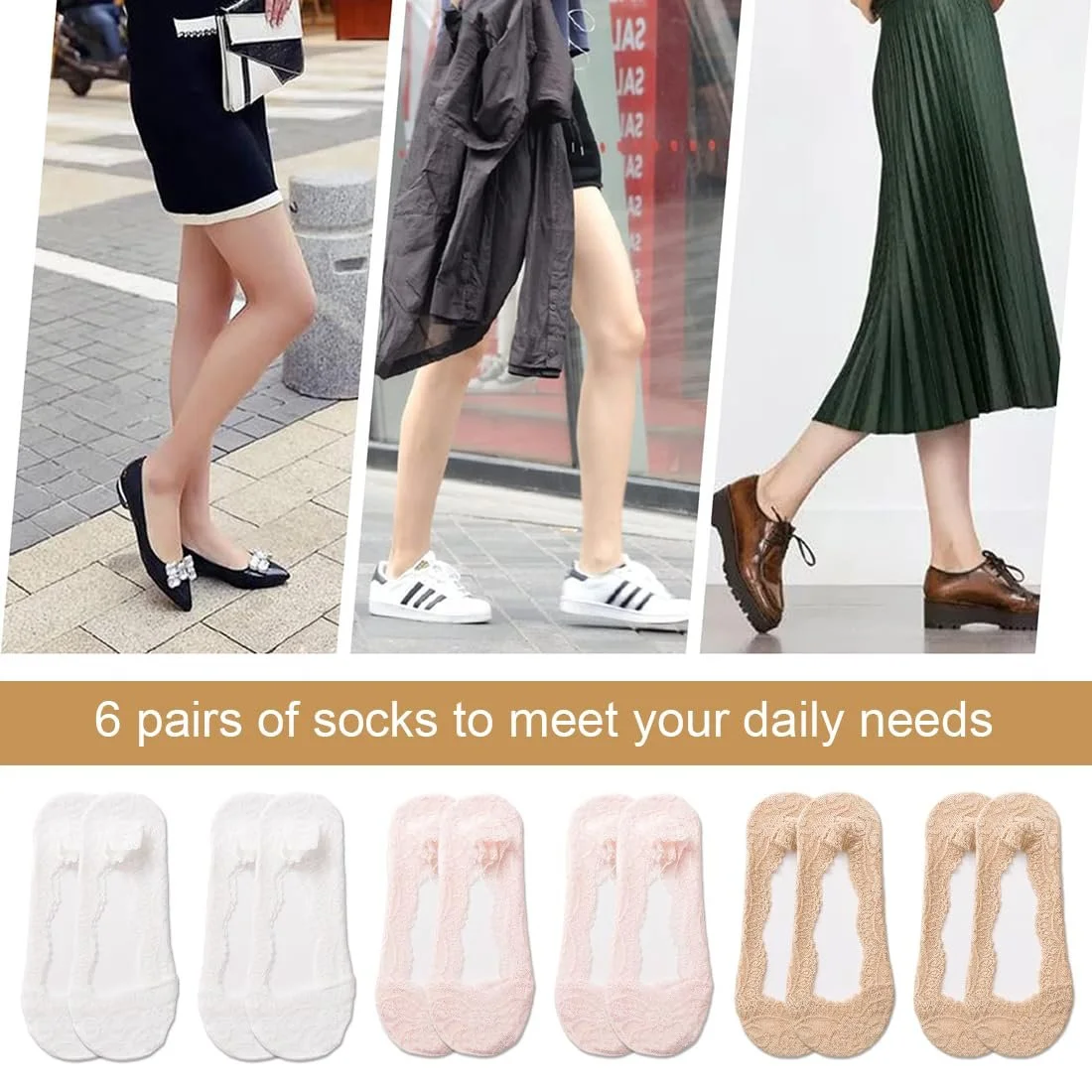 Жіночі шкарпетки (6 пар) Дихаючі шкарпетки, фото №6