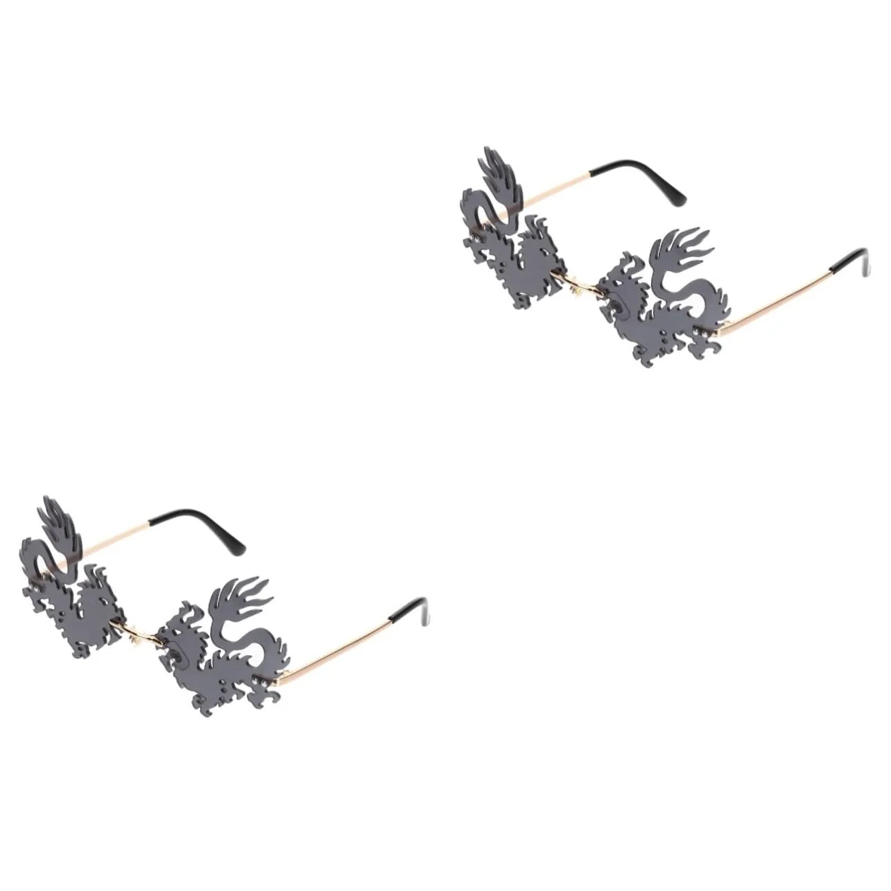 Сонцезахисні окуляри Flame PACKOVE Ретро Чоловічі Безрамкові Чорний, 2 пари, фото №1