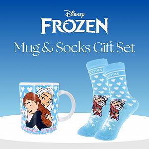 Набір: Кружка Disney Elsa з шкарпетками, керамічна кружка, нековзкі бавовняні шкарпетки synthetic.ua - Фото 1