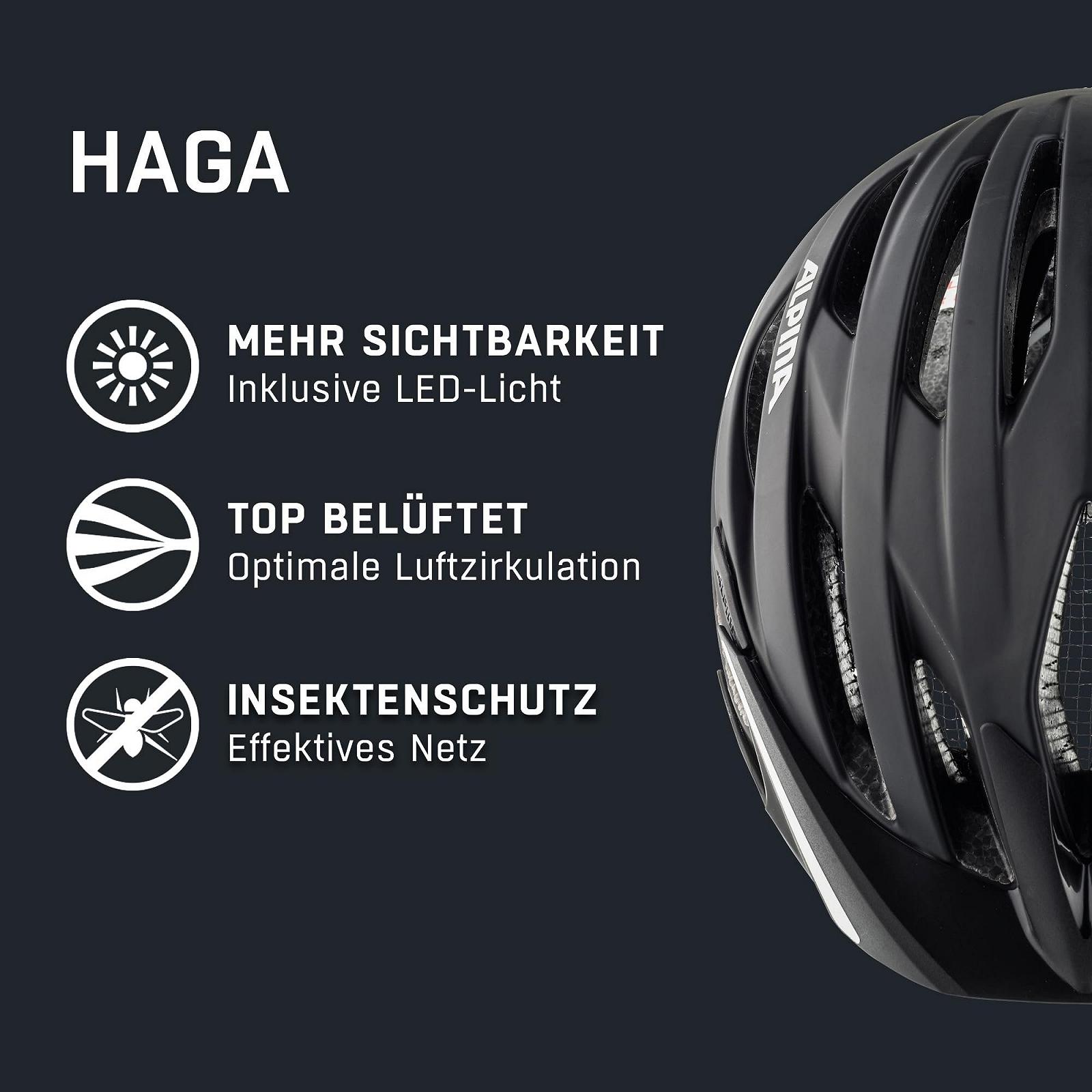 Шолом велосипедний міський ALPINA Haga з інтегрованим світлодіодним ліхтарем для дорослих, фото №2