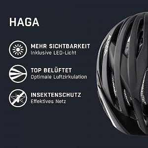 Шлем велосипедный городской ALPINA Haga со встроенным светодиодным фонарем для взрослых synthetic.ua - Фото 1
