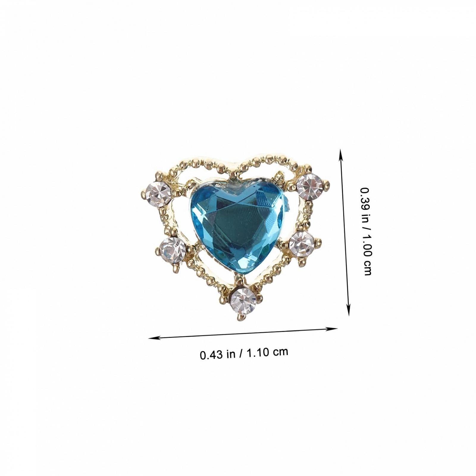 Прикраса для нігтів Серце FRCOLOR Різнокольорові, фото №3