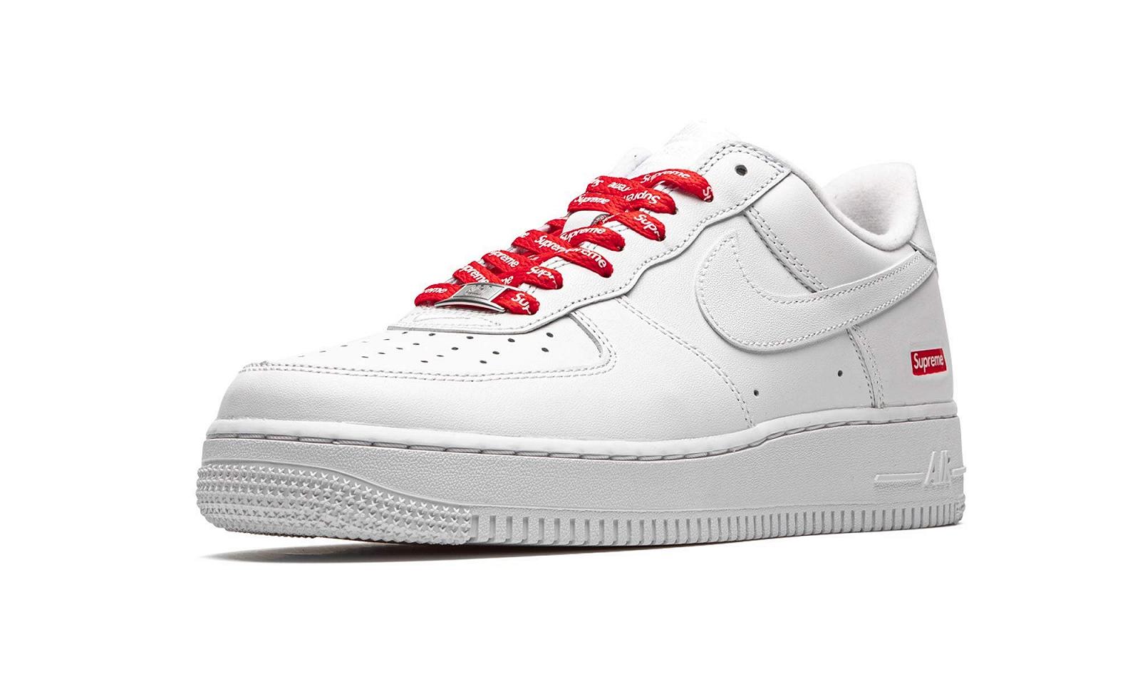 Кроссовки Nike Air Force 1 Low Supreme Mini Box Logo мужские Cu9225 100 белые, фото №5