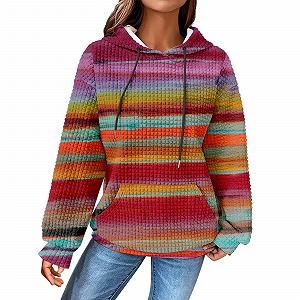 Женская Толстовка Generisch Классическая с принтом букв, длинными рукавами и карманом - Фото 1