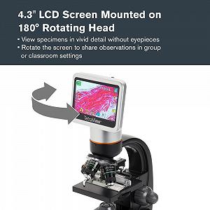 Цифровой микроскоп Celectron TetraView LCD / 4.3" / 5 Мп / 40x-1600x / Черный synthetic.ua - Фото 1