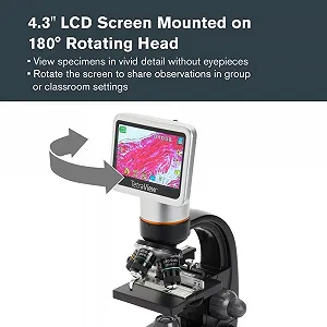 Цифровий мікроскоп Celectron TetraView LCD / 4.3" / 5 Мп / 40x-1600x / Чорний ціна на synthetic.ua - Фото 1 Цифровий мікроскоп Celectron TetraView LCD / 4.3" / 5 Мп / 40x-1600x / Чорний synthetic.ua - Фото 1