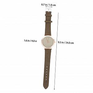 Кварцевые часы Healvian Fashion с тонким кожаным ремешком, женские, зеленые synthetic.ua - Фото 1