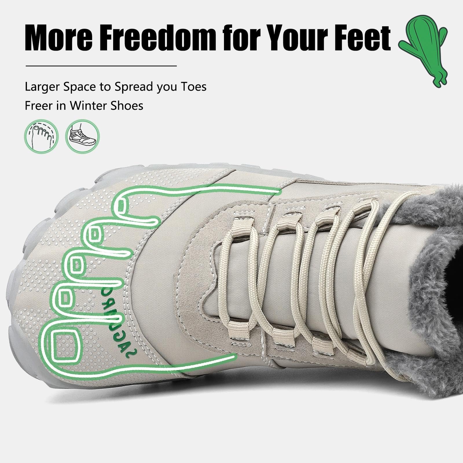 Обувь SAGUARO Barefoot, Мужские зимние утепленные ботинки, Женские теплые зимние ботинки, фото №2