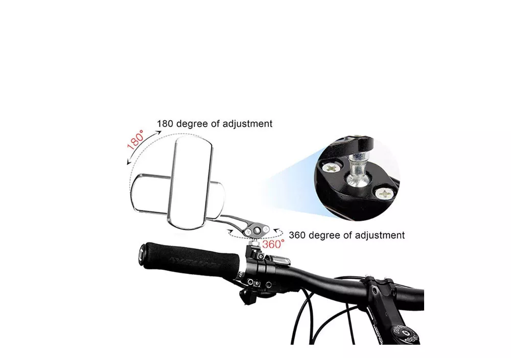 Зеркало Feel Fit для велосипеда на руль 2 шт Красное, фото №3