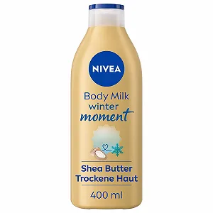 Молочко для тела NIVEA Winter Moment с сывороткой Deep Care для увлажнения в течение 72 часов, лосьон для тела с маслом ши для сухой кожи, с уникальным зимним ароматом (400 мл) - Фото 1