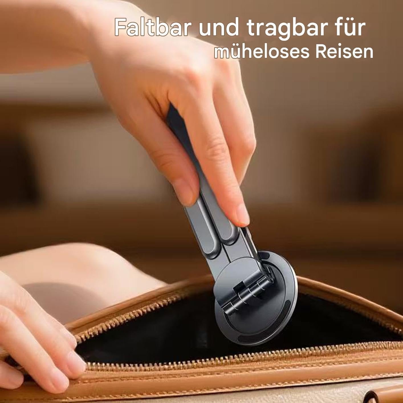 Подставка для ноутбука Регулируемая портативная складная подставка для ноутбука и планшета - магнитная подставка для смартфона для путешествий офиса на открытом воздухе в помещении письменного стола дома, фото №2