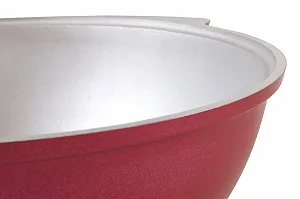 Казан Литой алюминиевый 9 л Азиатский вок Декоративное покрытие Винно-красный synthetic.ua - Фото 1