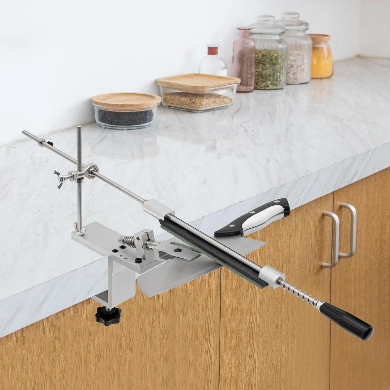 Точилка для ножів Professional Professional 360° Rotation з 6 точильними каменями 3-8 мм 400 мм, фото №5