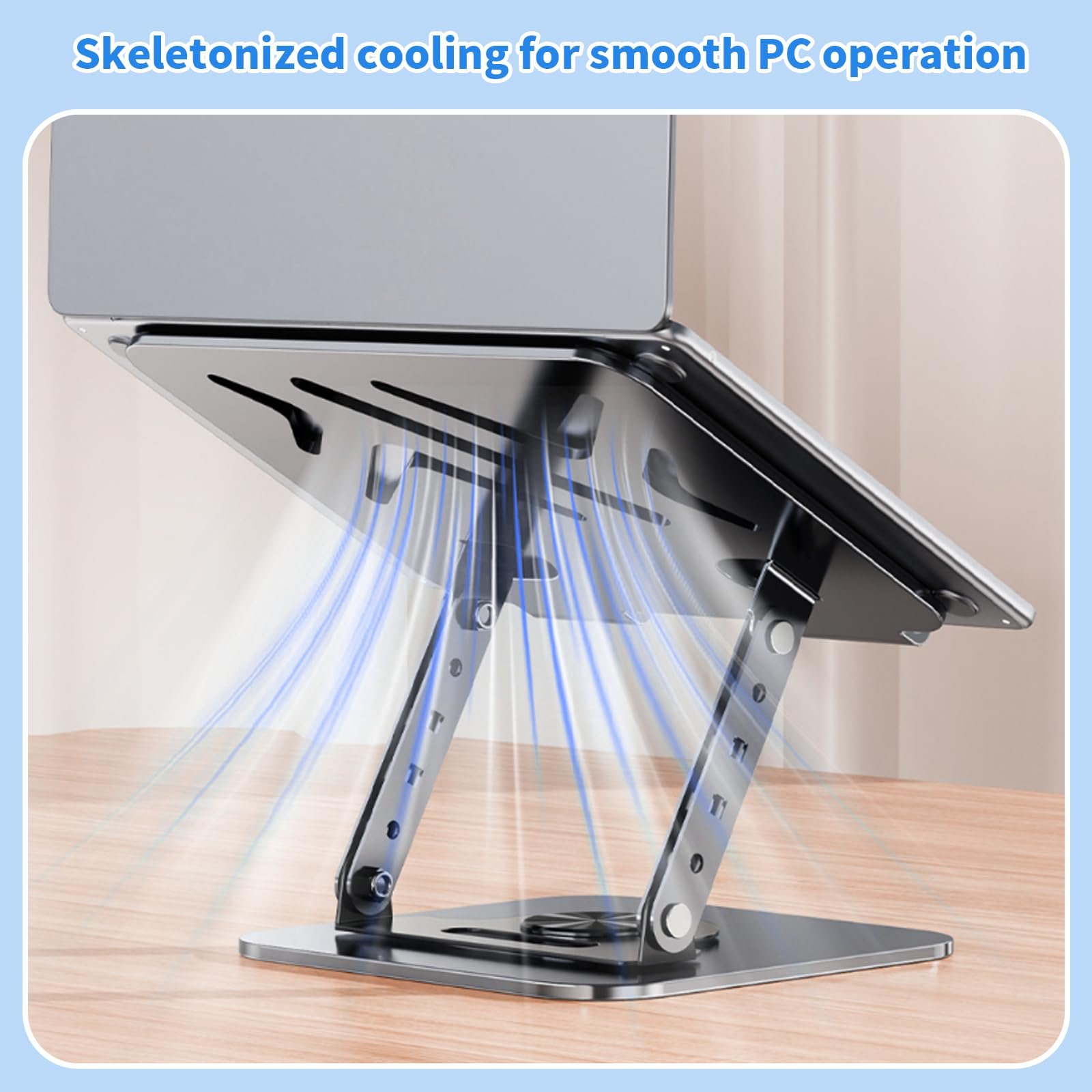 Підставка для ноутбука, регульована по висоті, нековзна,  360, складана портативна, фото №5