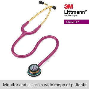 Стетоскоп 3M Littmann Classic III 69 см Малиновый synthetic.ua - Фото 1