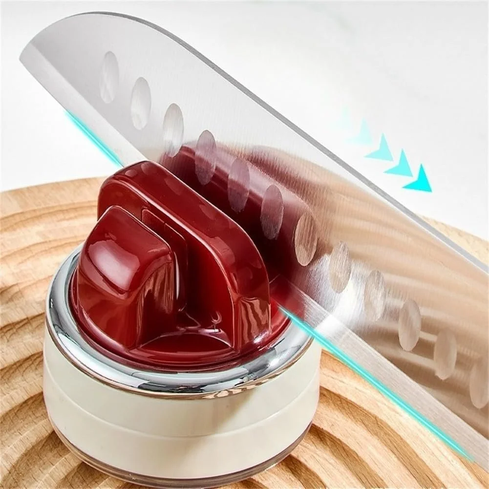 Точилка для ножів кухонна на 2 слоти з основою на присосці Black, фото №7