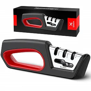 Точило для ножів та ножиць 4 в 1 3-рівневе ручне - Фото 1